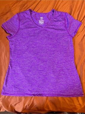 Purple Striped V-Neck Women’s Tee